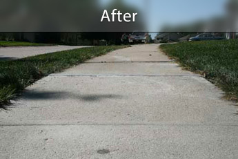 Repaired sidewalk
