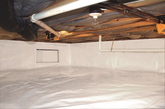 Crawl space sealed with CleanSpace