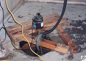A Londonderry sump pump system that failed and lead to a basement flood.